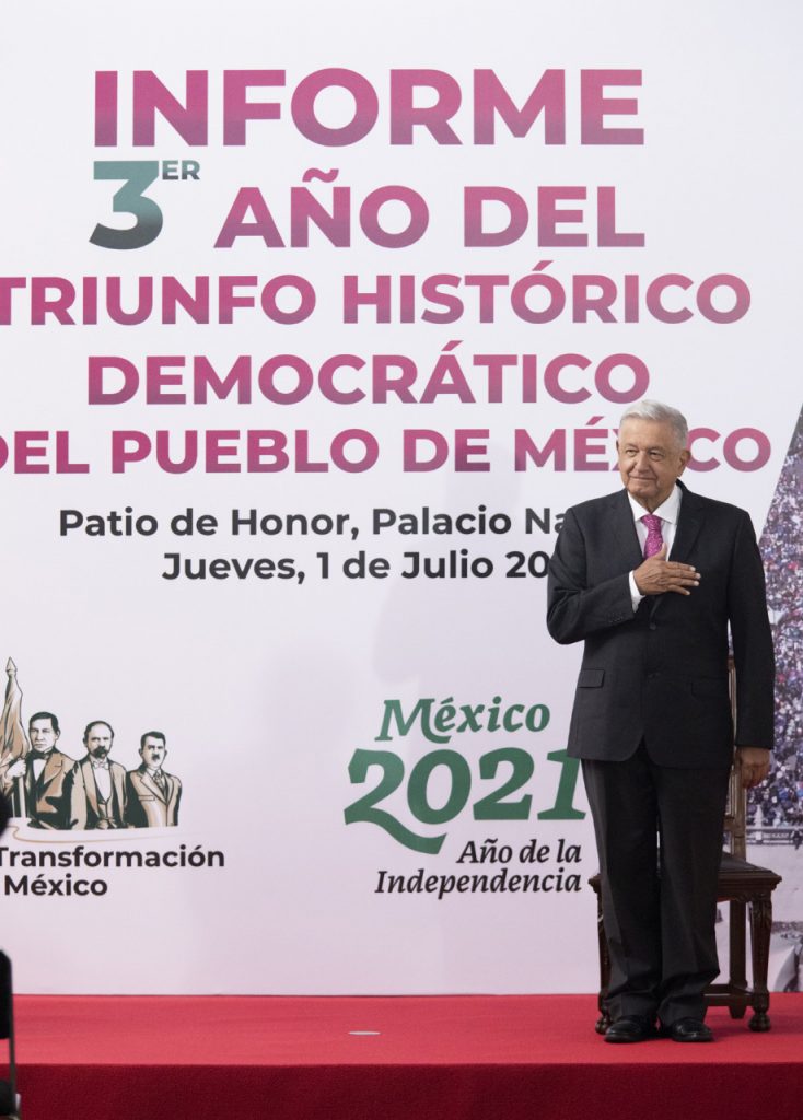 Los logros están a la vista AMLO durante informe de 3 años de gobierno