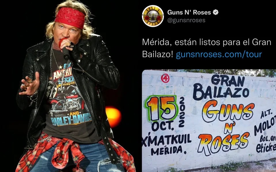 Guns N’ Roses se sube al tren e invita a todos a su Gran Bailazo en Mérida