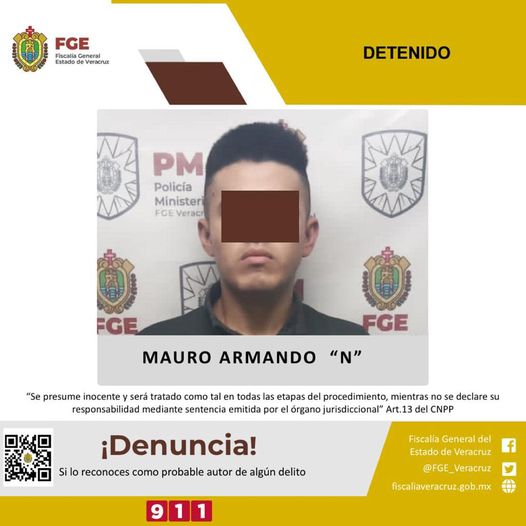 Detienen a Mauro “N” presunto implicado en feminicidio de Yarazeth