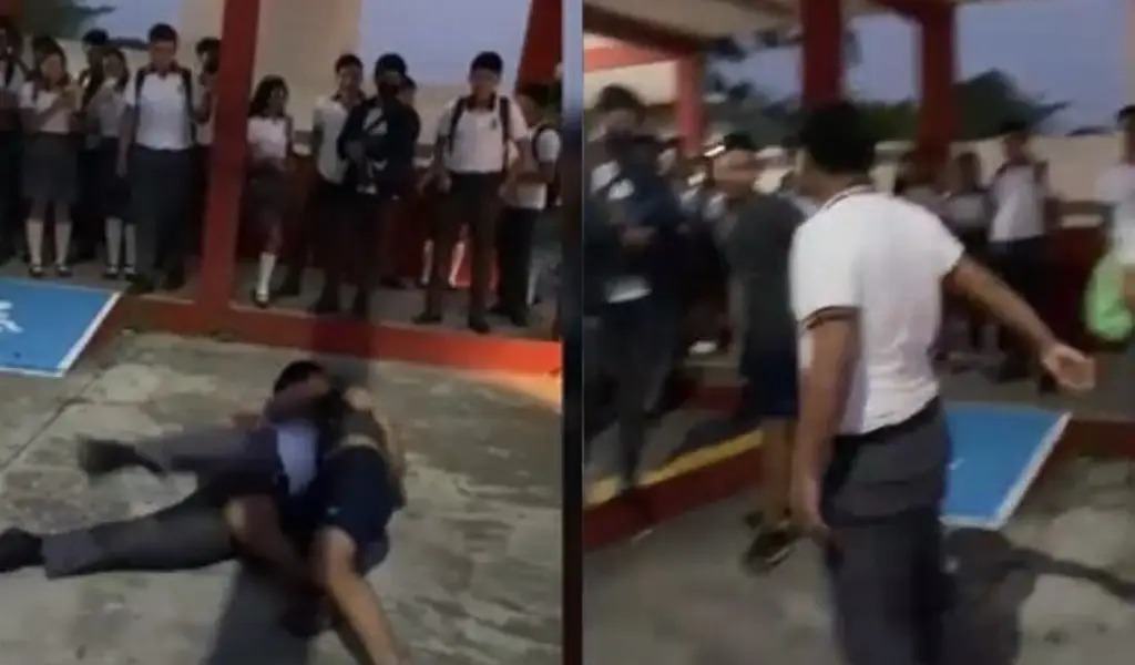 Maestros graban pelea de estudiantes en Veracruz y causa polémica