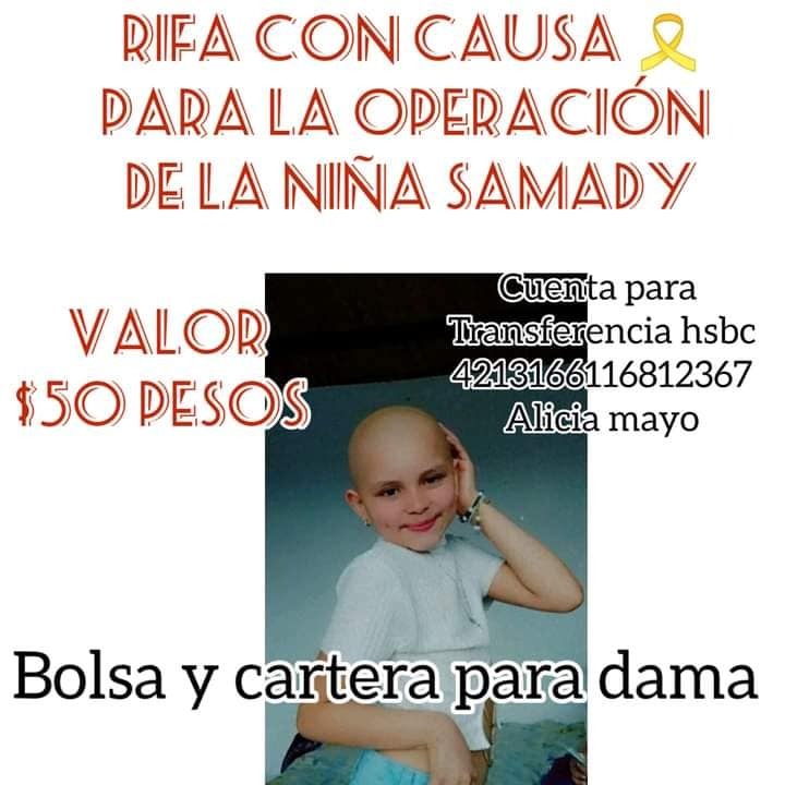 Samady lucha contra el cáncer y necesita ser operada, su madre pide apoyo en redes