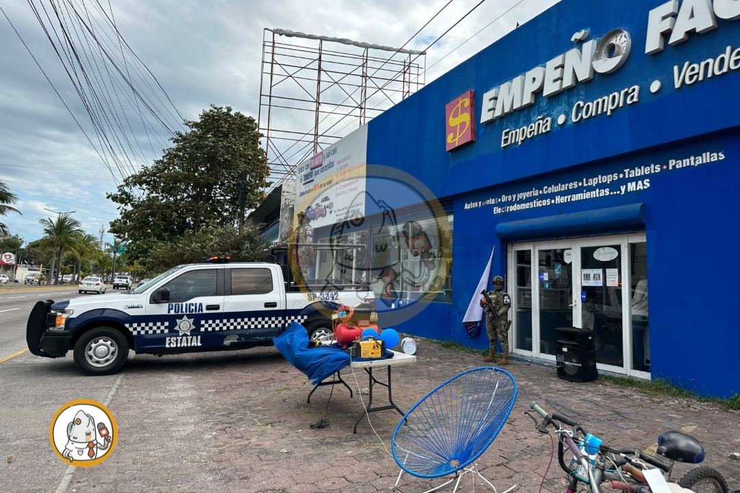 Asalto a mano armada en casa de empeño